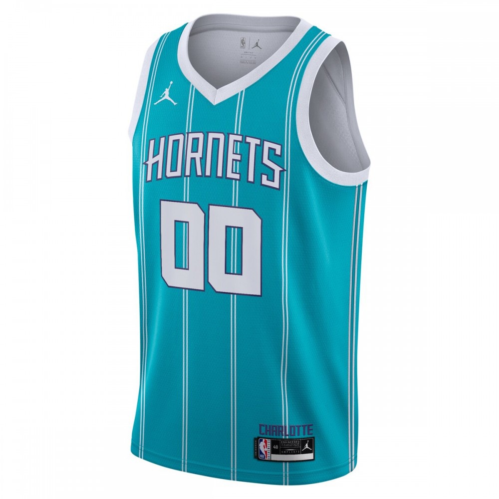 Charlotte Hornets Jordan Brand 2020/21 Swingman Custom Jersey - Icon Edition - Teal-Pro Kit Vault | Brand New 26/27 Sports Jerseys